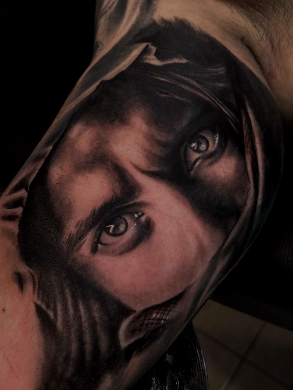 Cover up lettering en Santiago - Samsara Tattoo